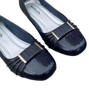 Marbella Megan Black Slip on Pumps Heels Bow Detail Comfort Women’s size 6.5